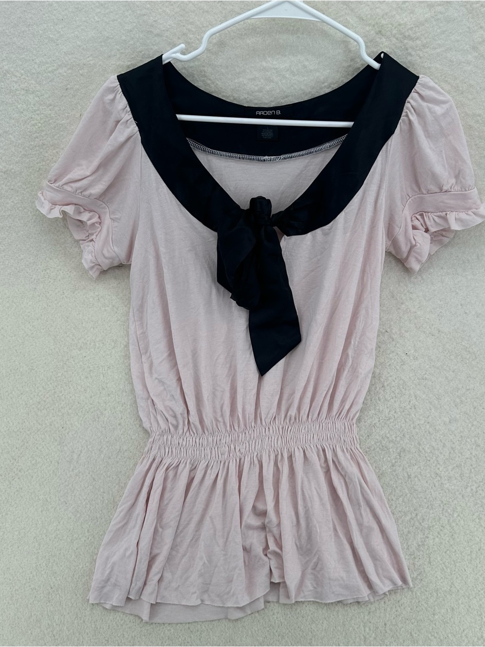 Coquette Y2K Baby Pink Peplum Feminine Top